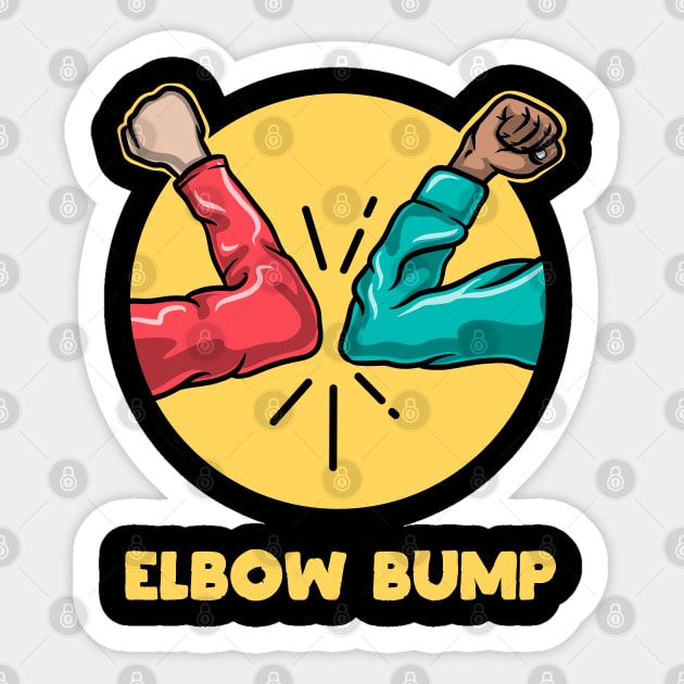 Elbow Bump High Five New Normal Greeting Funny Gift Sticker by teeleoshirts